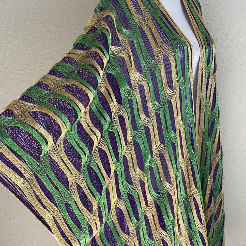 Mardi GrasTassel Kimono Poncho